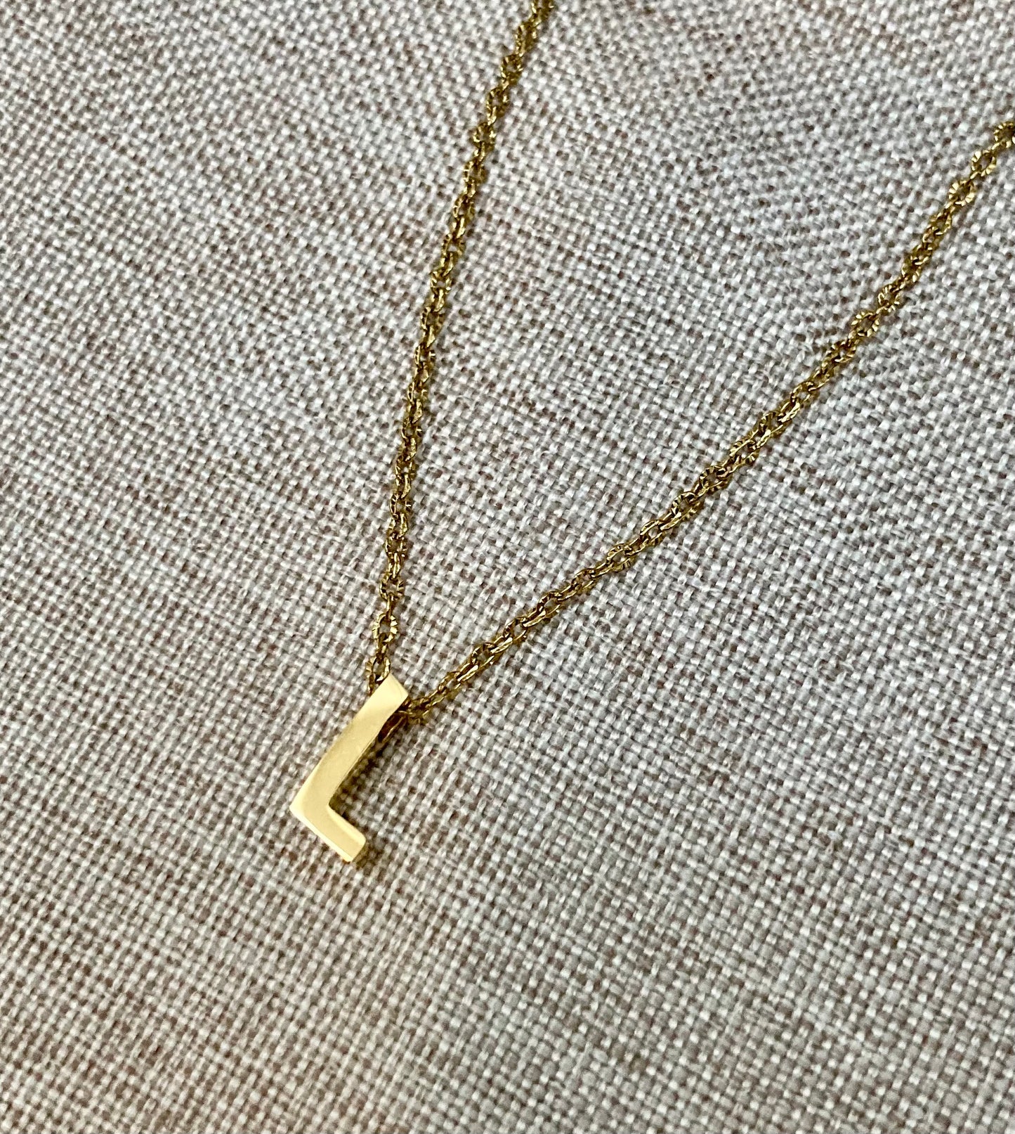 Letter L Gold Pendant