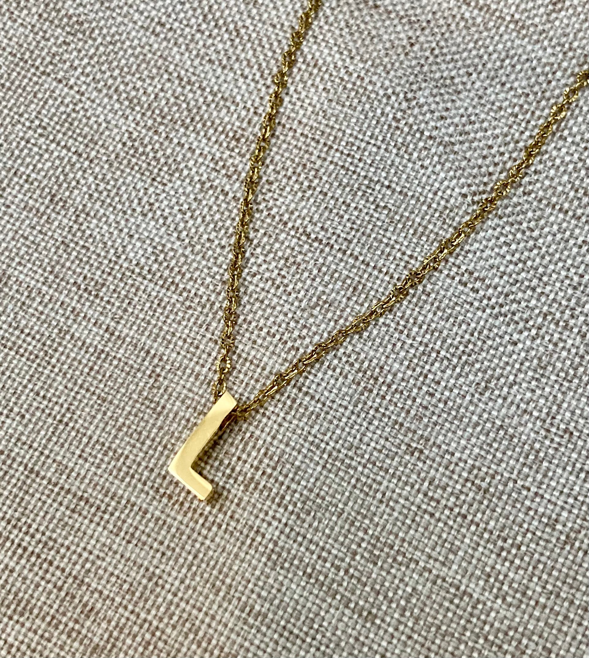Letter L Gold Pendant
