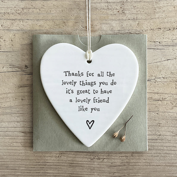 Lovely Friend Heart Hanging Decoration – A Thoughtful Gift for a Special Friend