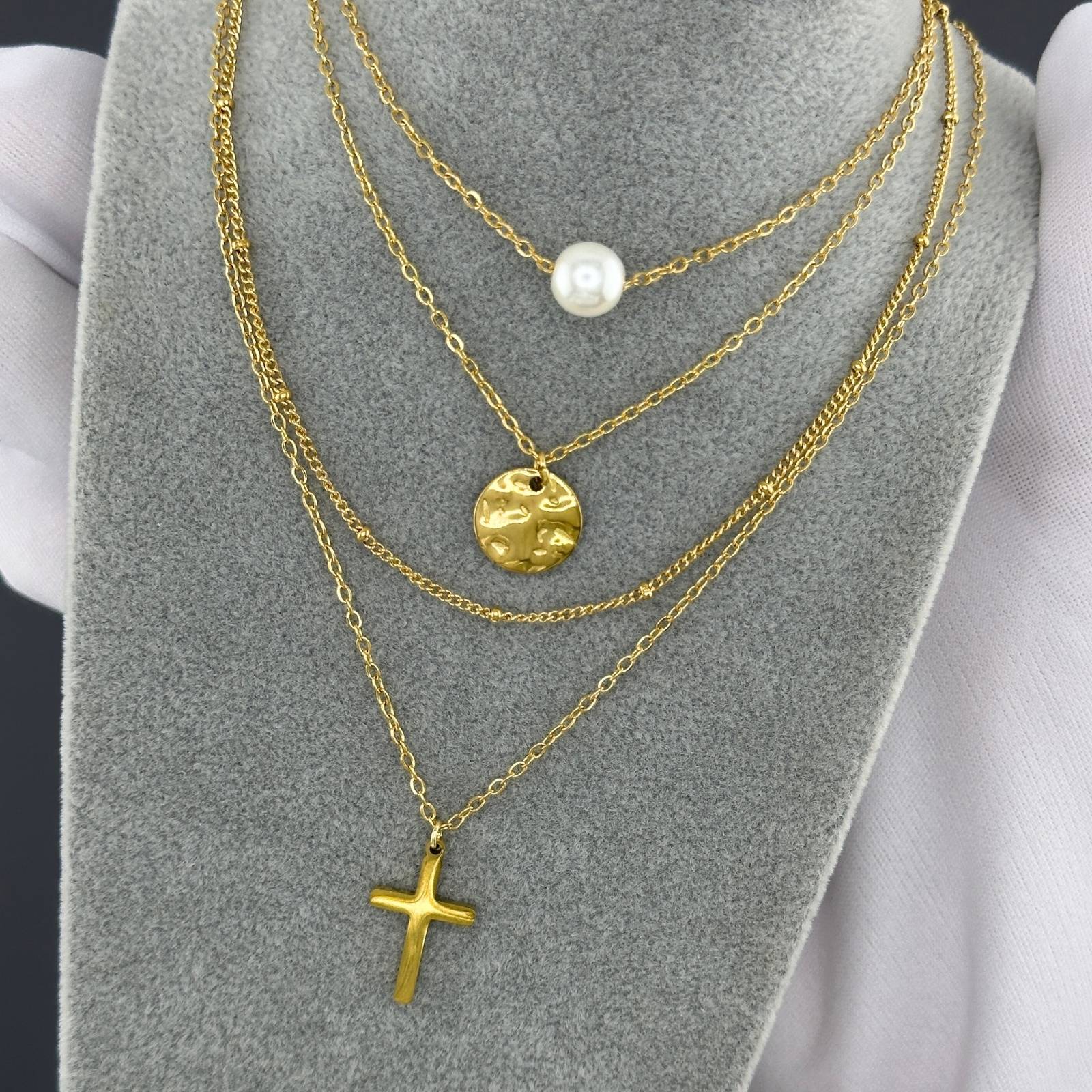 Necklace, 18K Gold Plated Steel 1