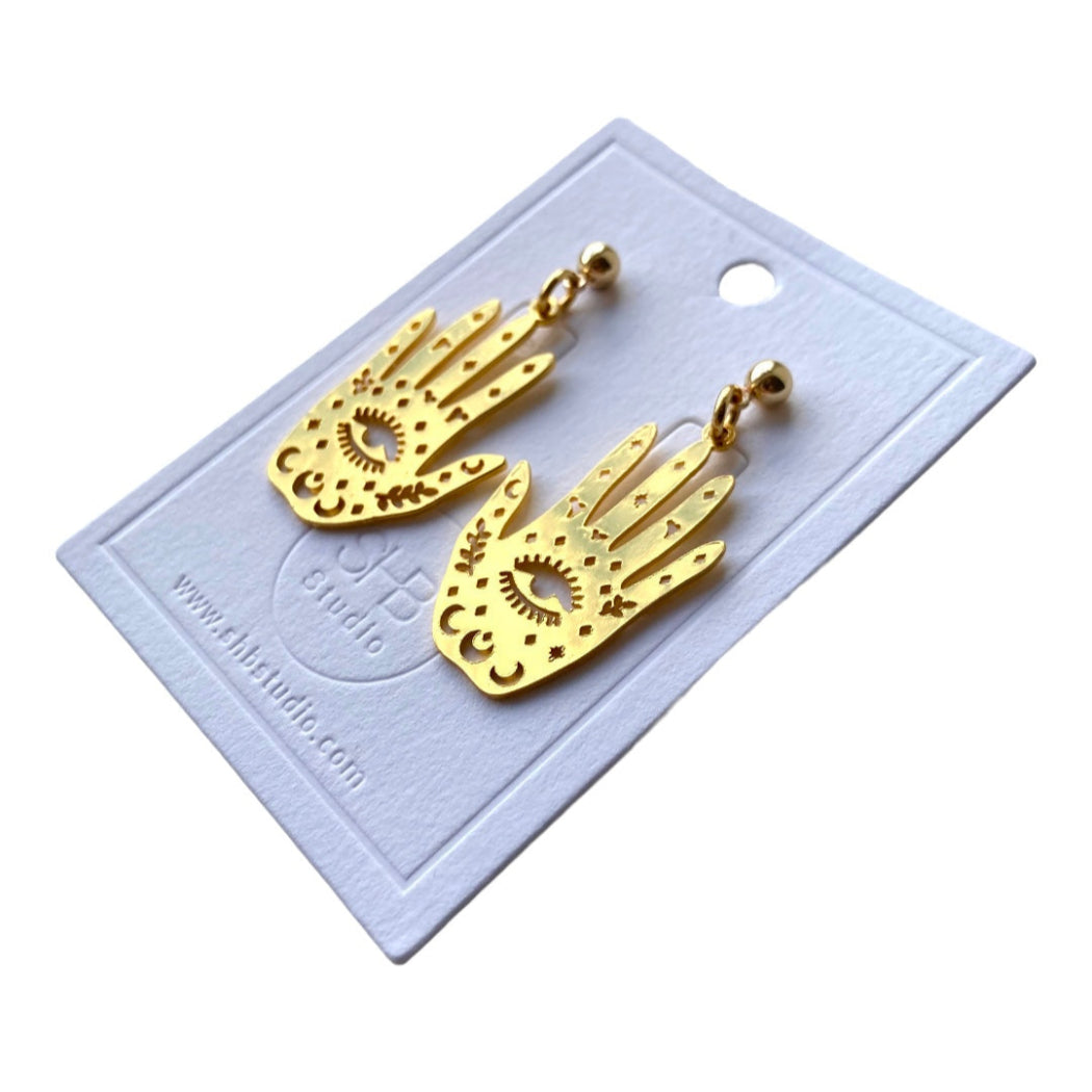 Third Eye Earrings Gold Colour 1