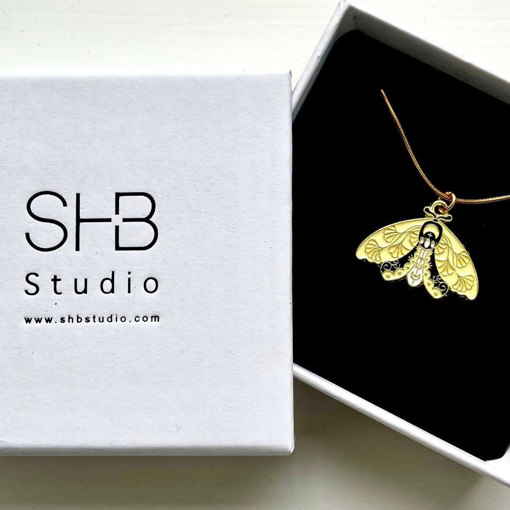 Yellow Moth Necklace 5