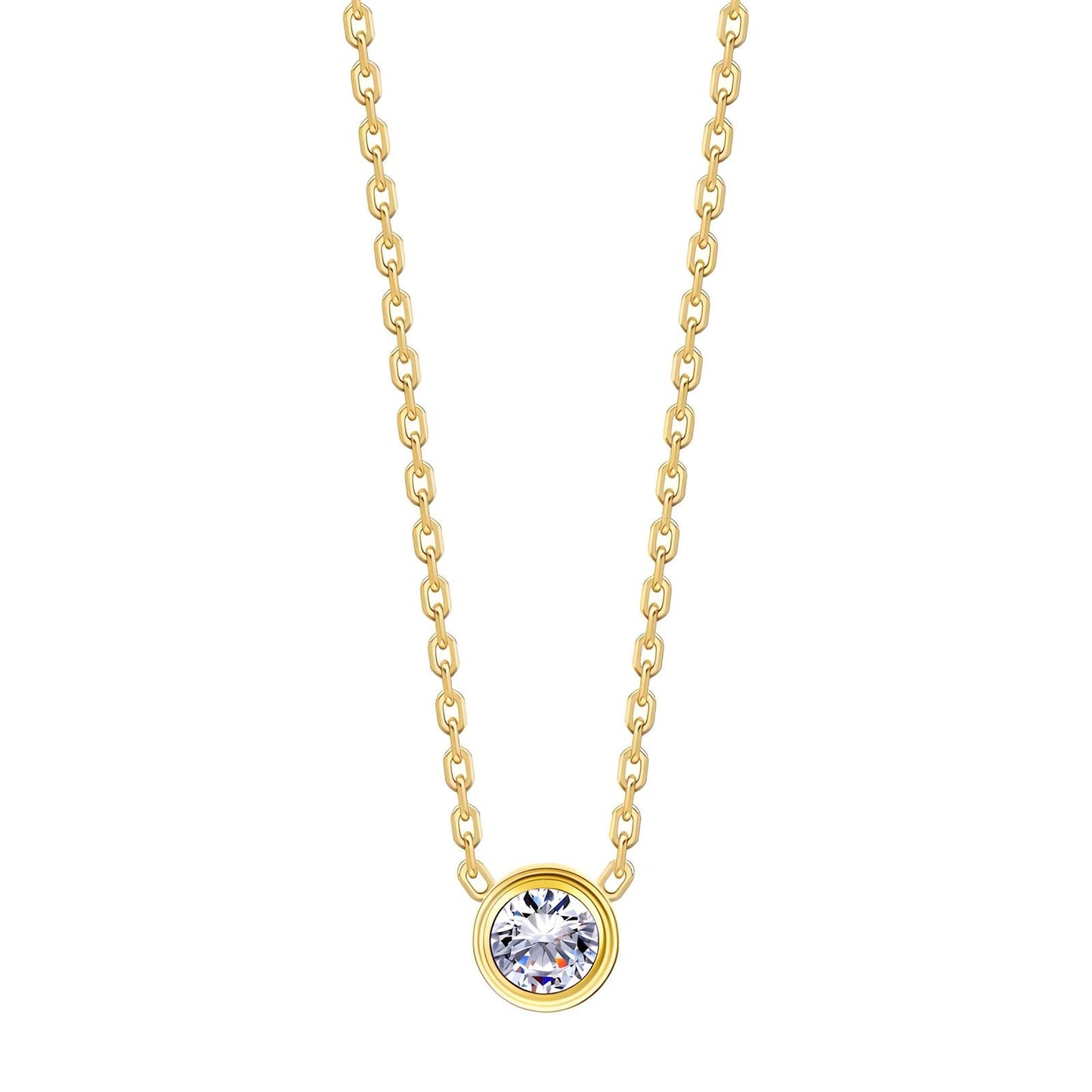 Minimalist Necklace | Elegant SHB Studio Gift | Waterproof Gold Bezel Pendant for Her