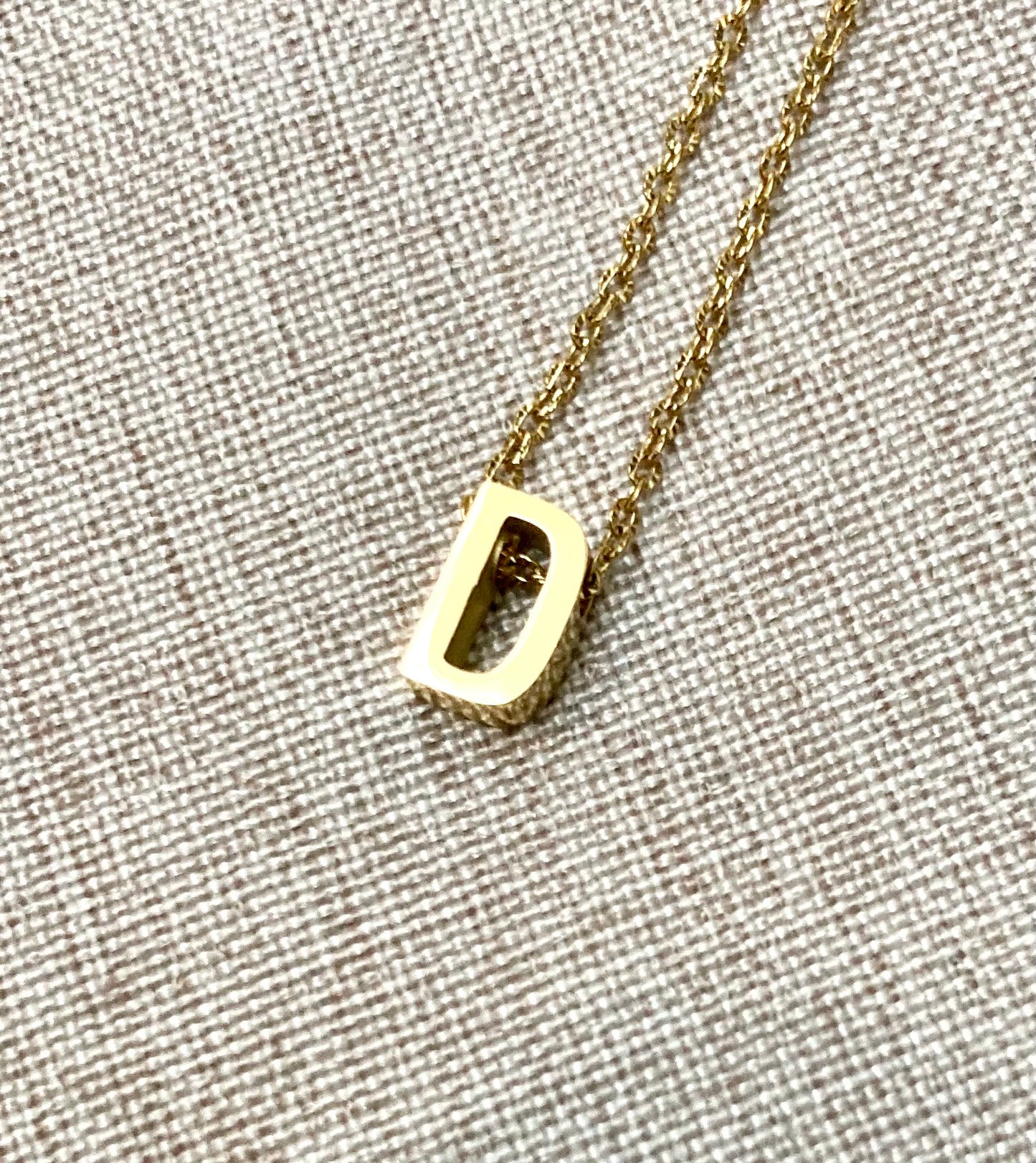 Letter D gold Pendant 1