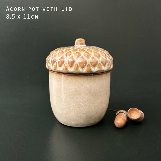 Acorn Ceramic Storage Jar – A Unique & Nature-Inspired Home Accent