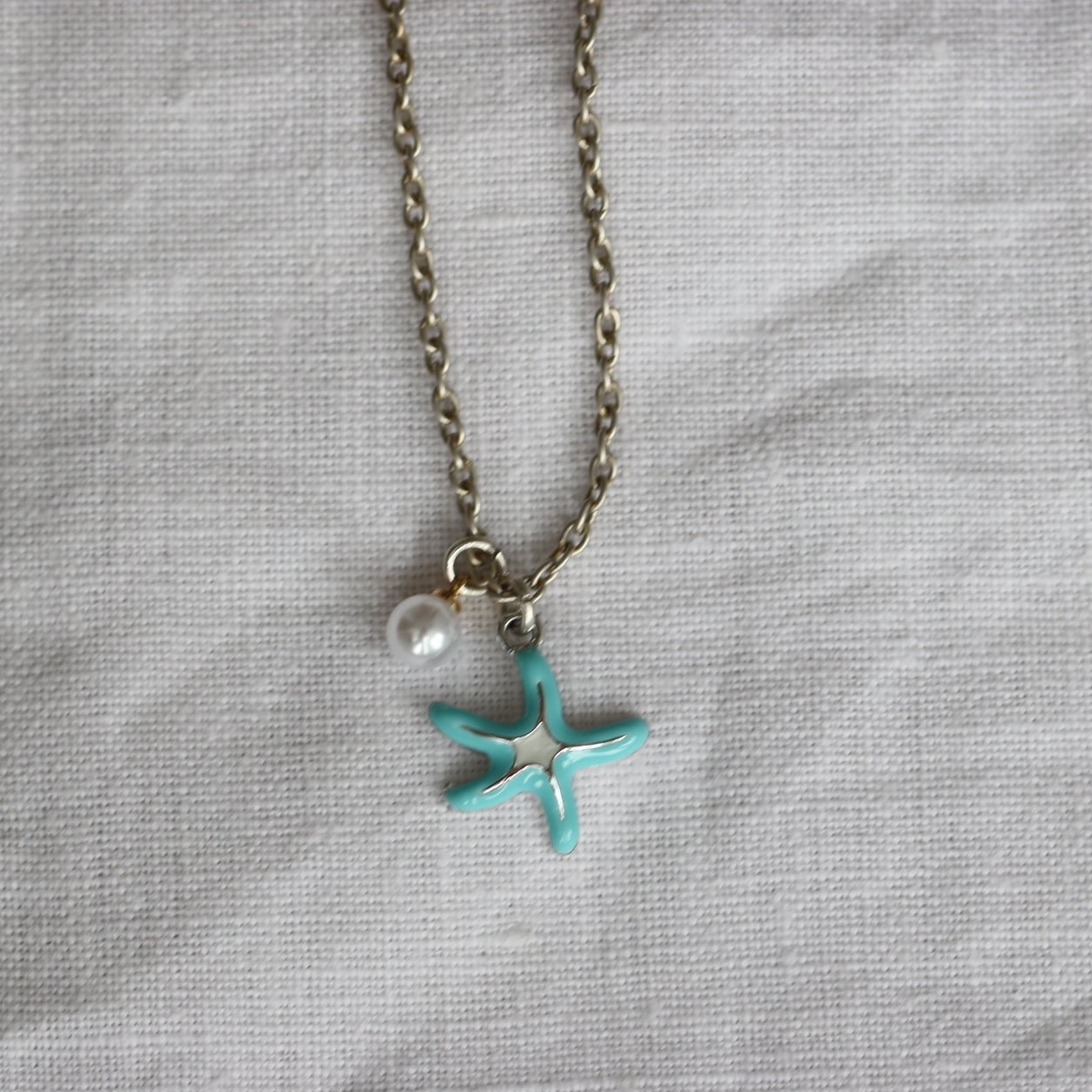 Star Fish and pearl Necklace