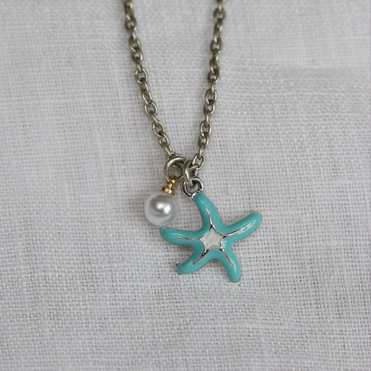 Star Fish and pearl Necklace