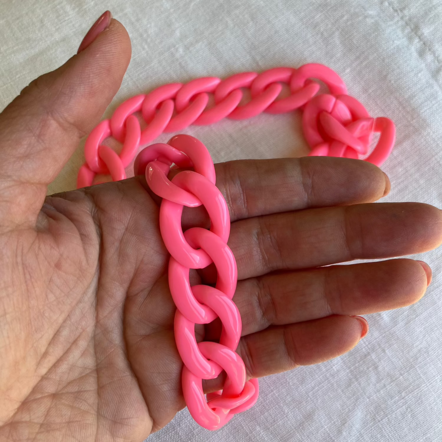 Pink Acrylic Necklace 1