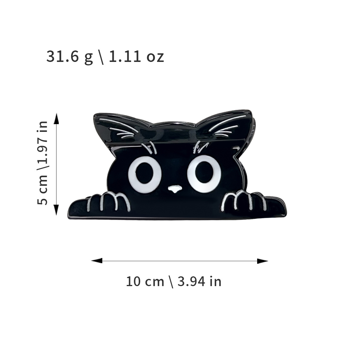 Black Cat Hair Clips – Cute Acrylic Hair Accessories | SHB Studio