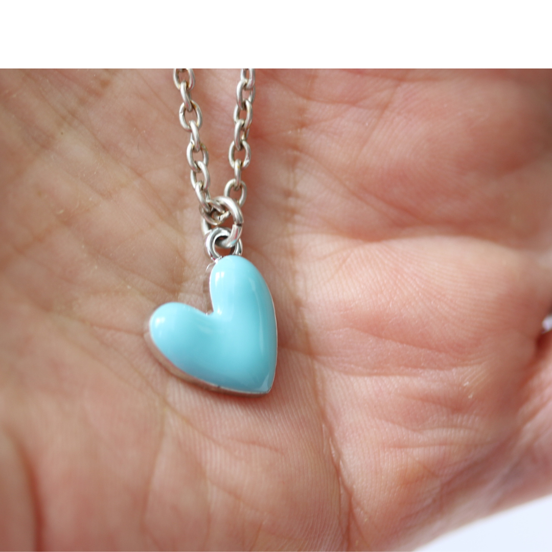 Blue Heart Necklace 2