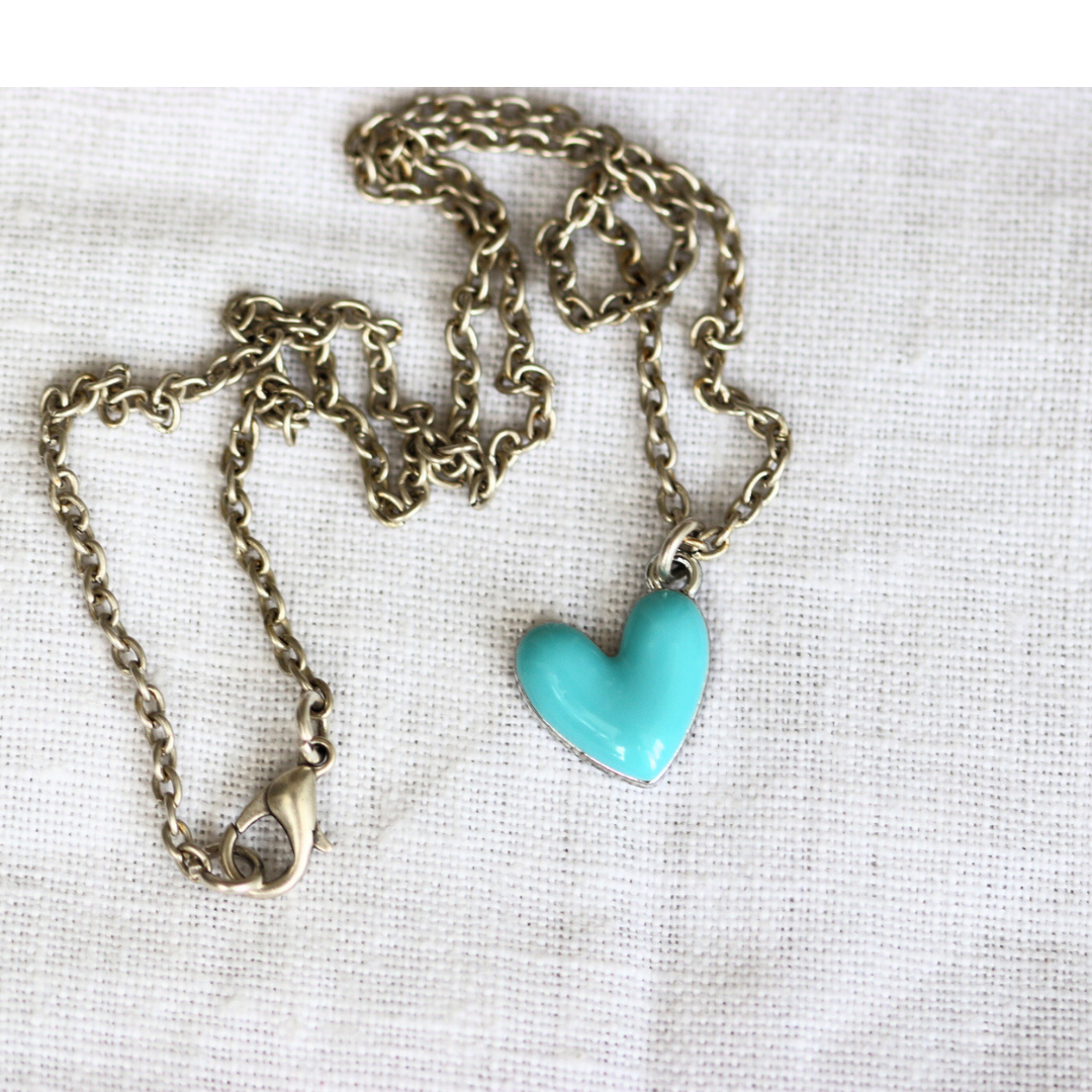 Turquoise Heart Necklace SHBstudio
