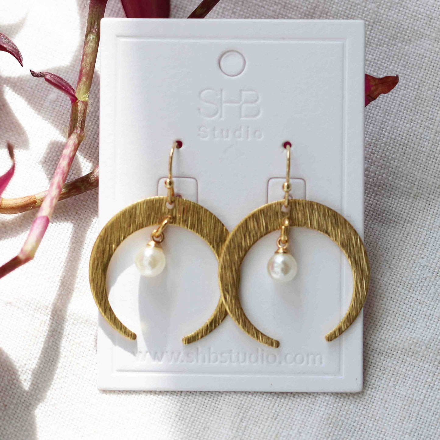 gold moon earrings 3