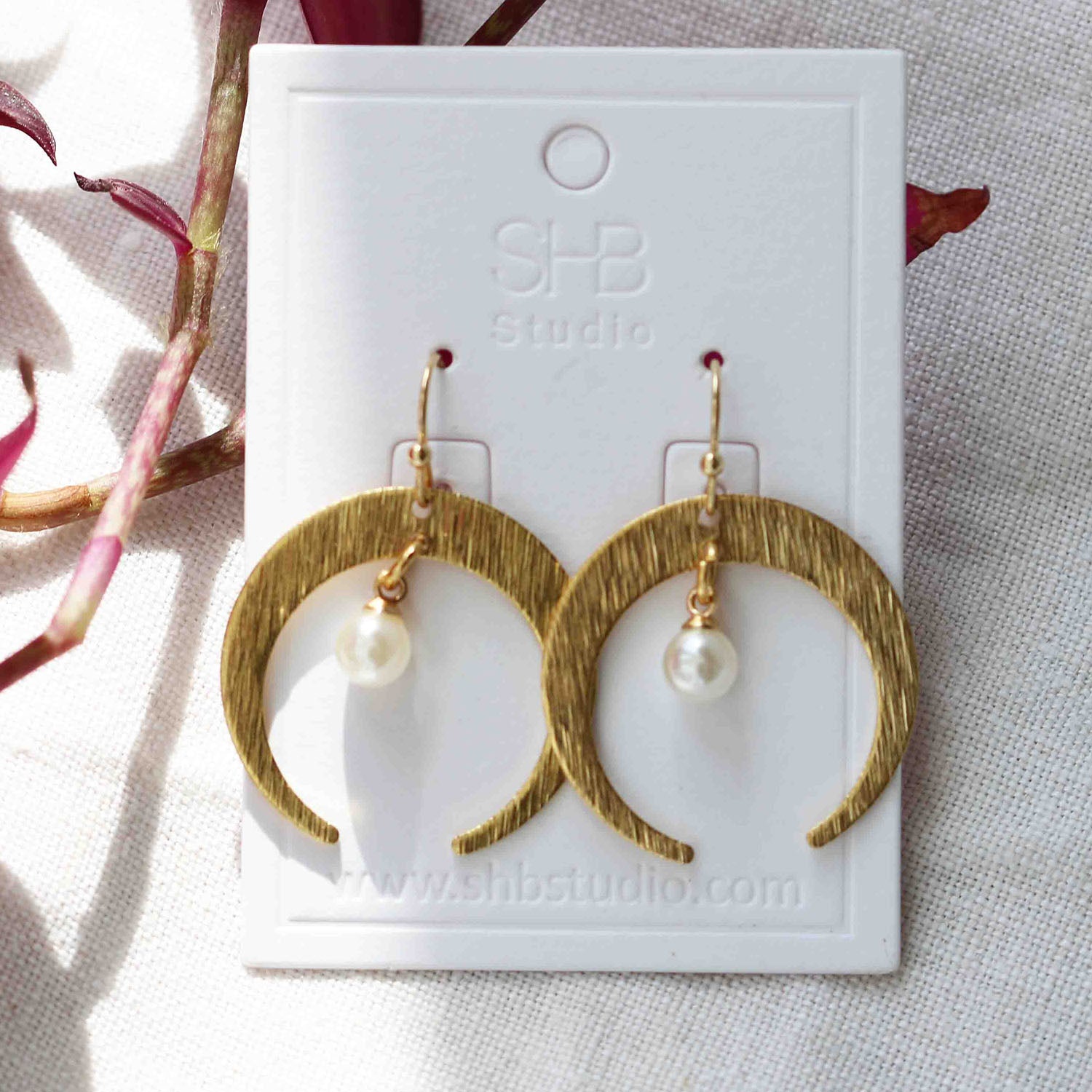 gold moon earrings 3