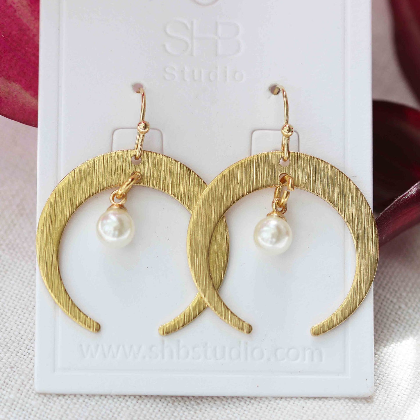 gold moon earrings 2