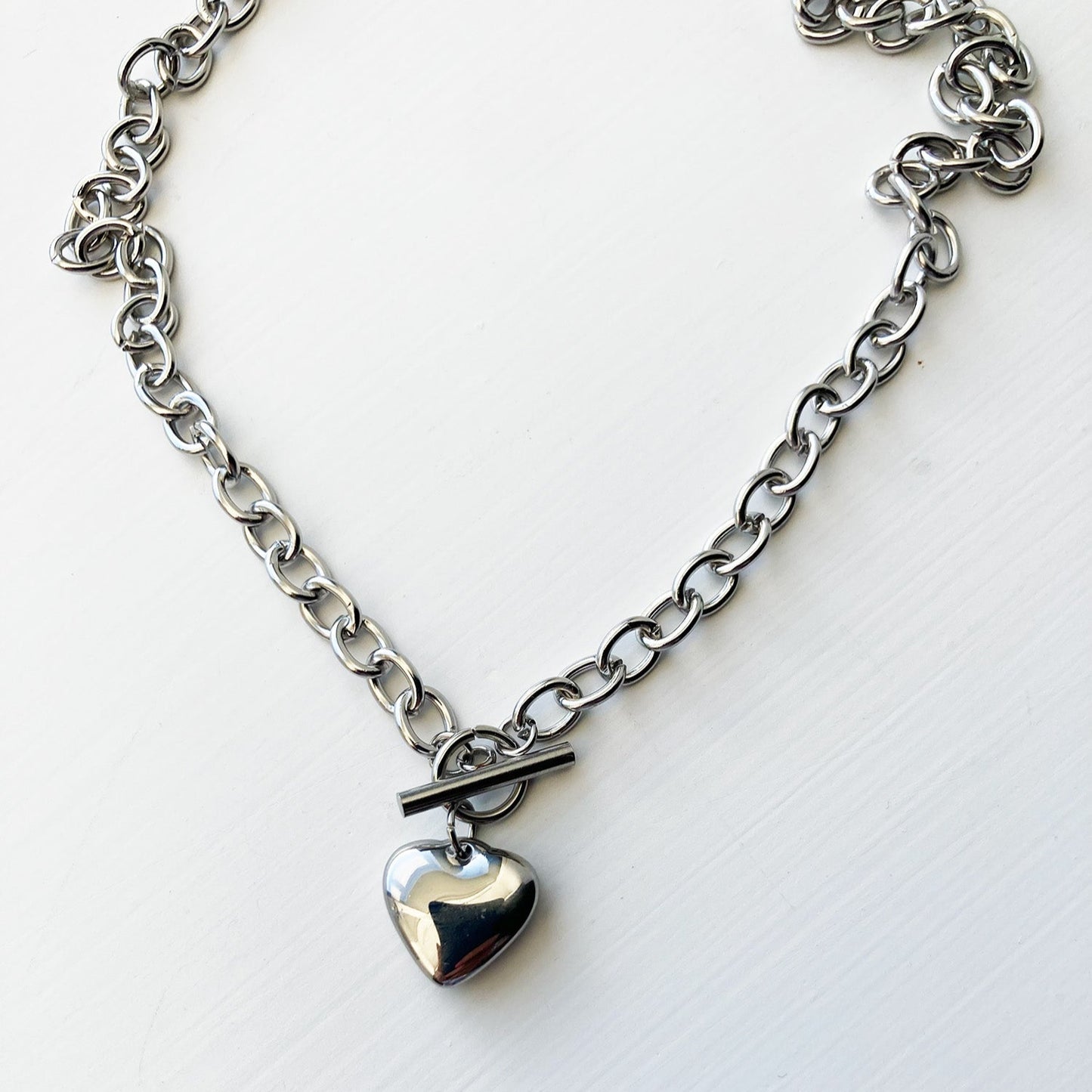Heart Necklace, Stainless Steel Waterproof and Hypoallergenic