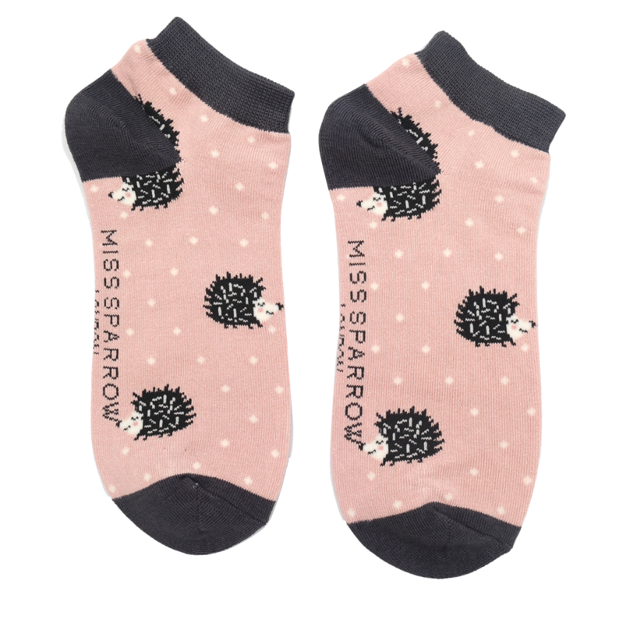 Hedgehogs Trainer Socks Hedgehog Dusky Pink | SHB Studio