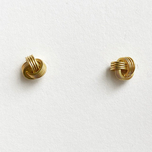 knot gold plated silver studs