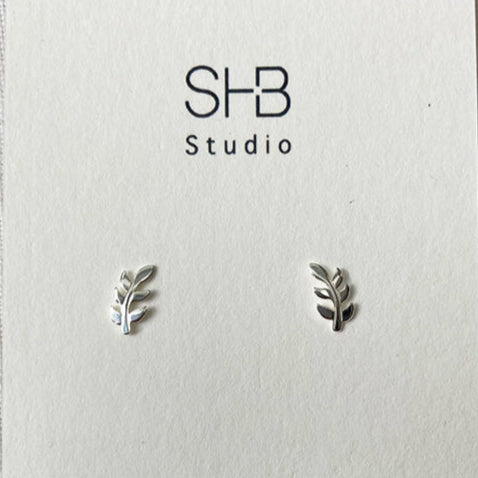 earrings silver leaf 2