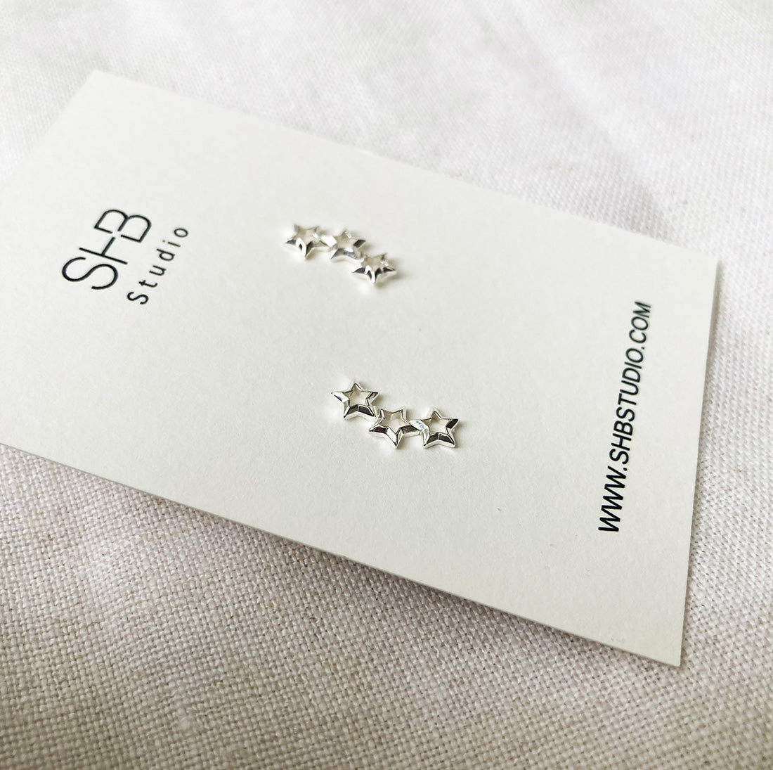 earrings silver stars 3