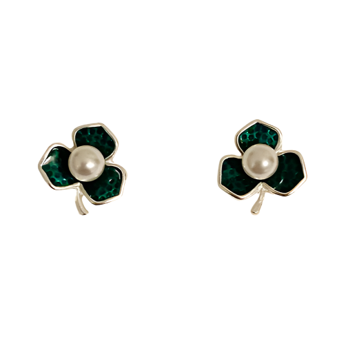 studs clover earrings SHB Studio