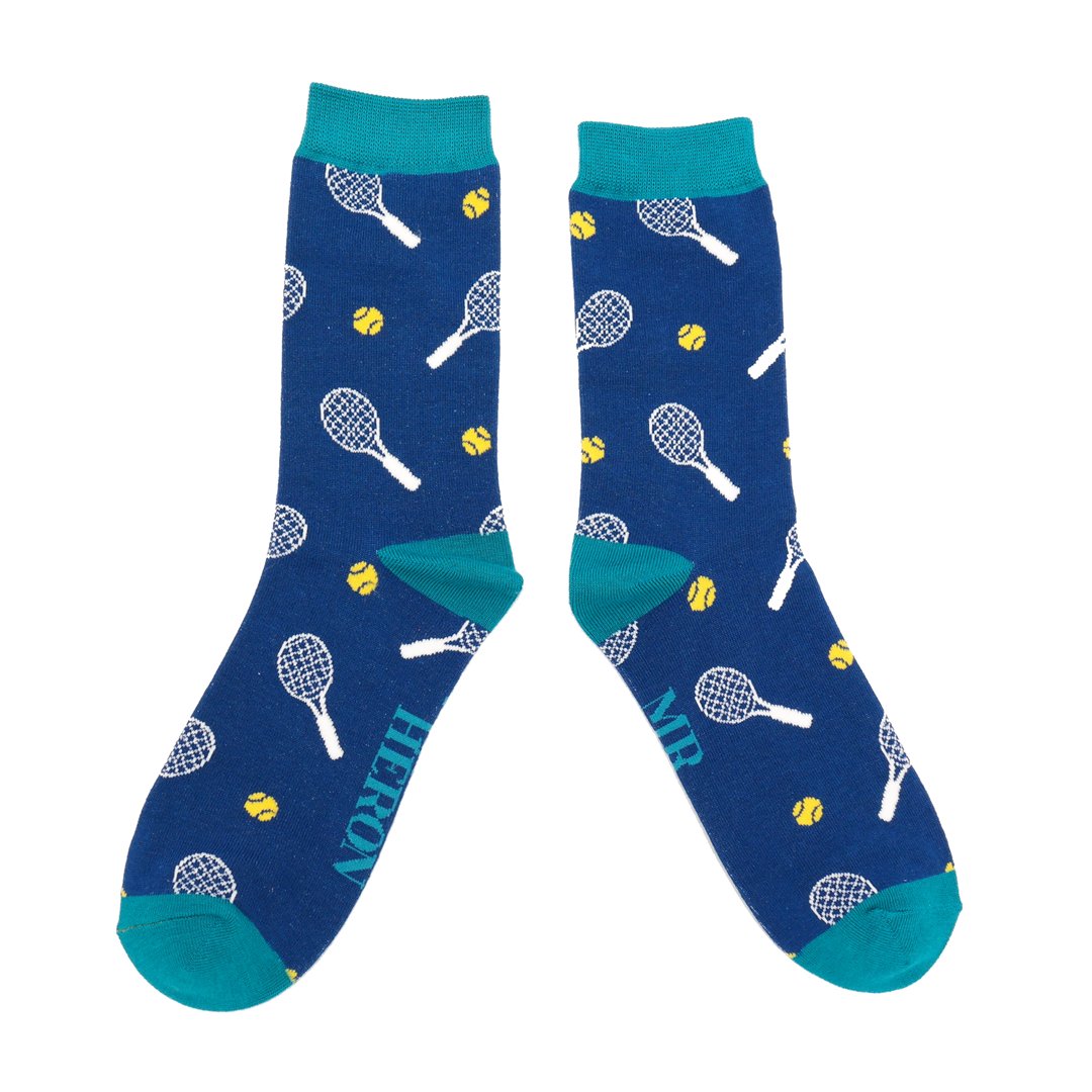 Mr Sparrow Men’s Striped Bamboo Socks – Tennis