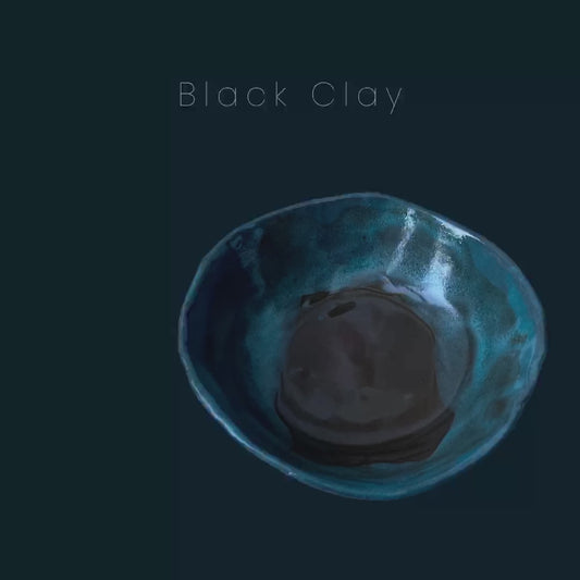 Rustic teal serving bowl