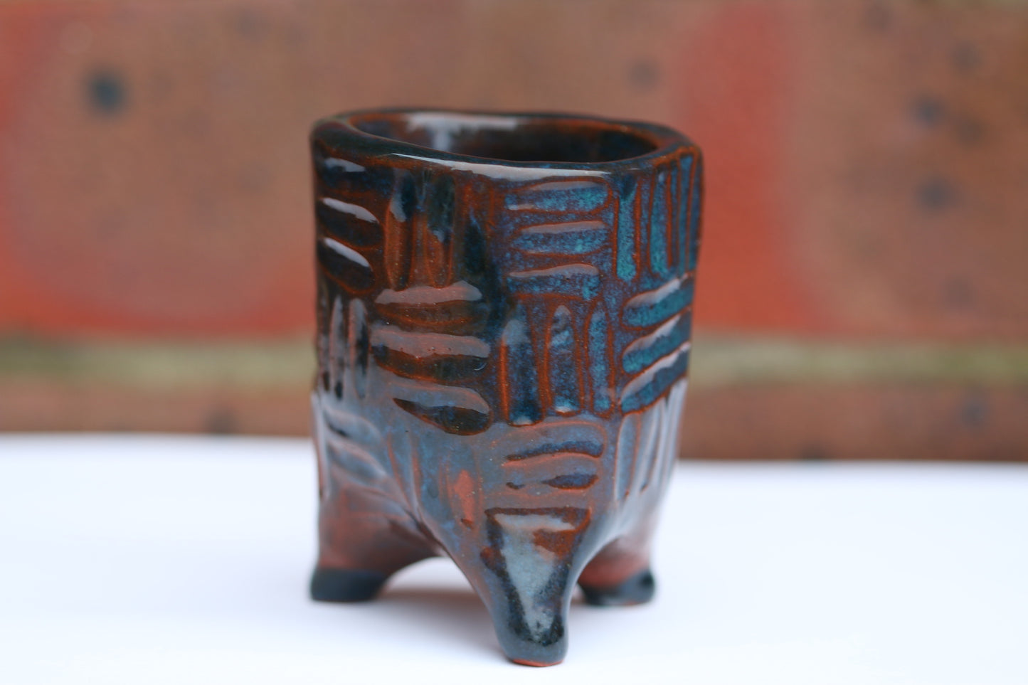 Blue Terracotta Pot