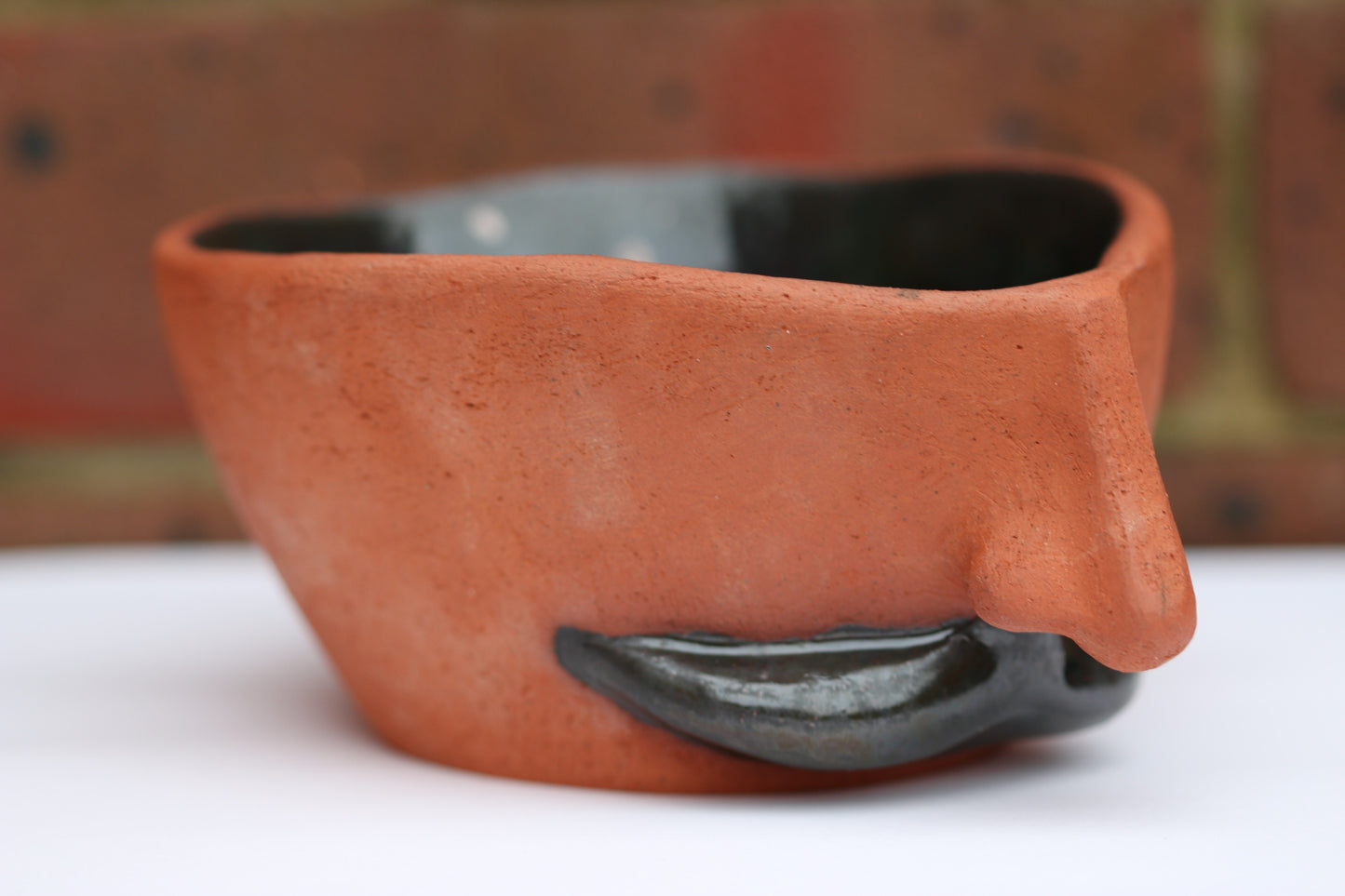 Handmade Terracotta Moustache Bowl