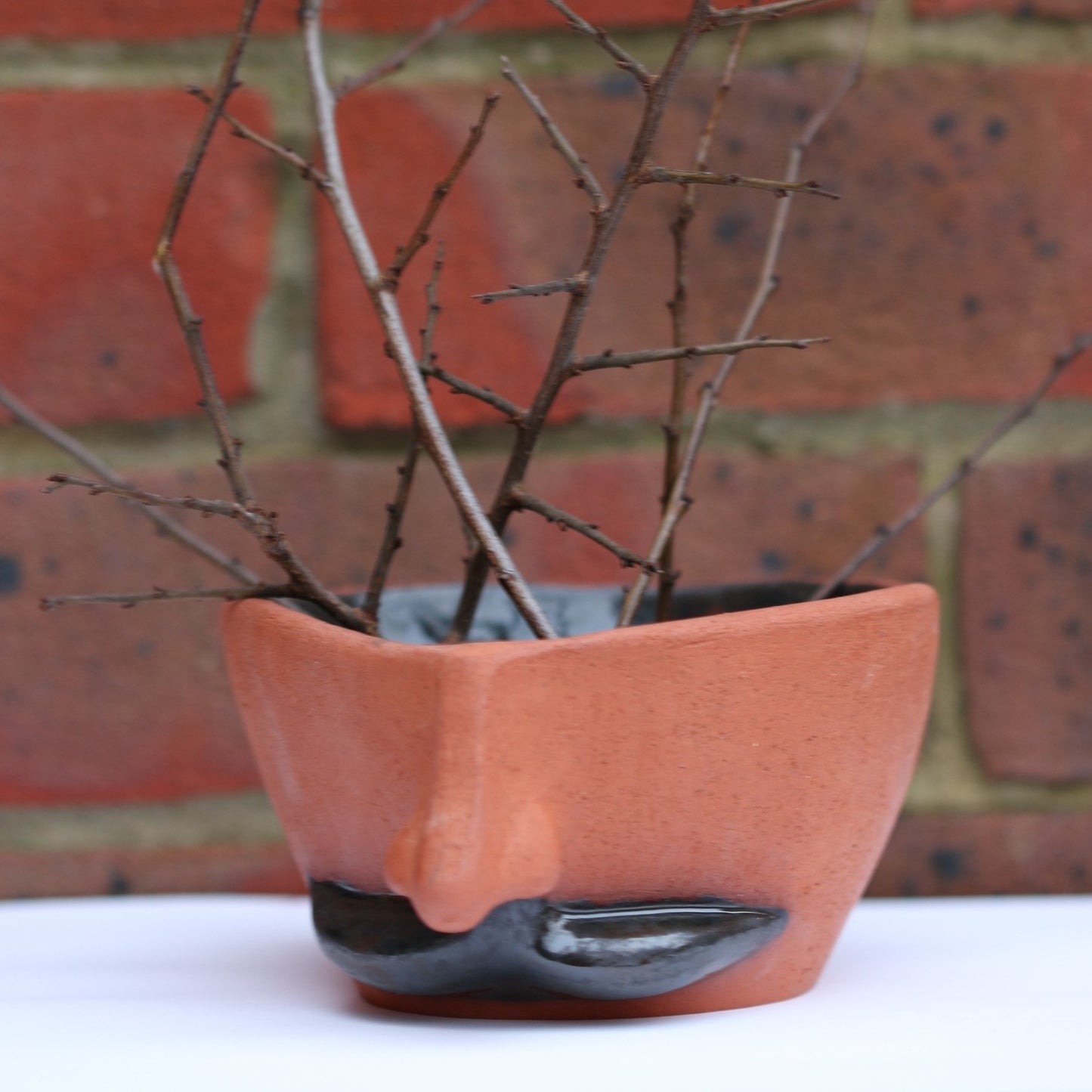 Handmade Terracotta Moustache Bowl