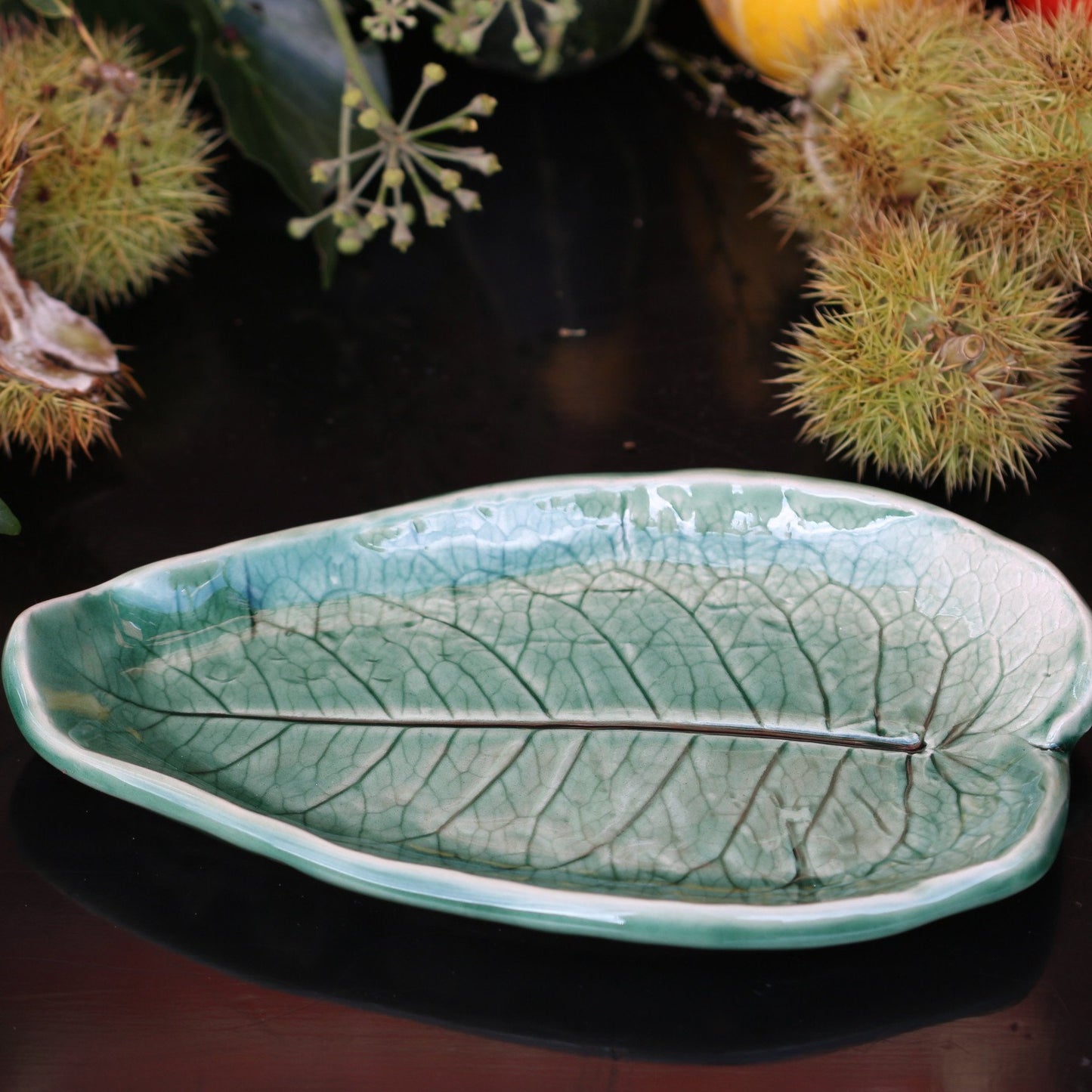 Green Leaf Dish Handmade