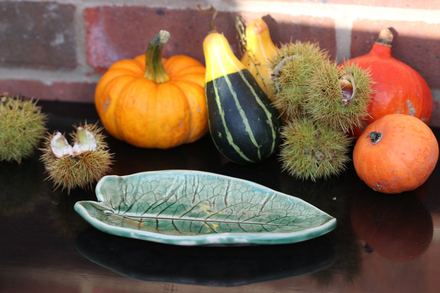 Handmade Green Leaf Dish