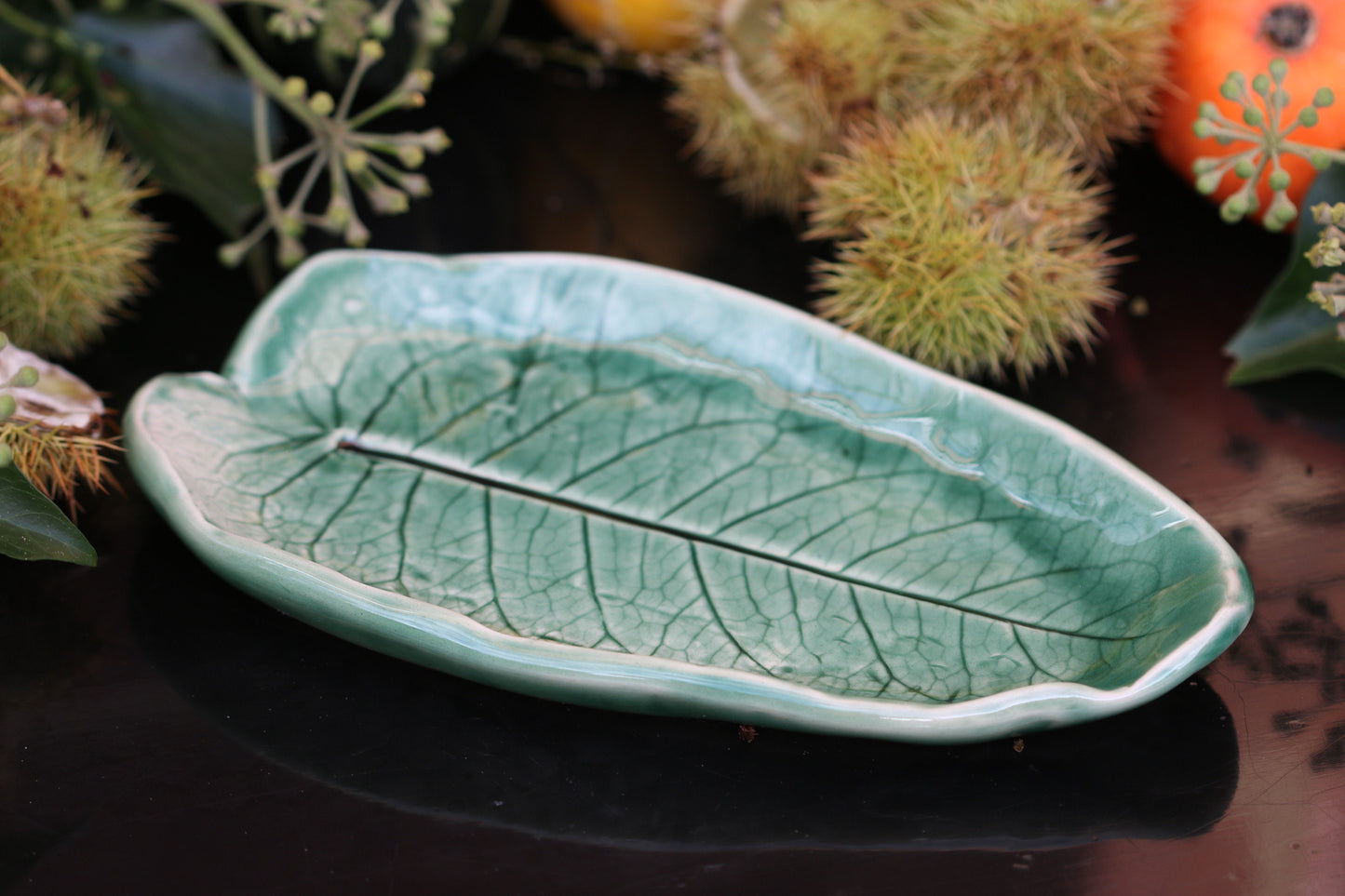 Green Leaf Dish Handmade