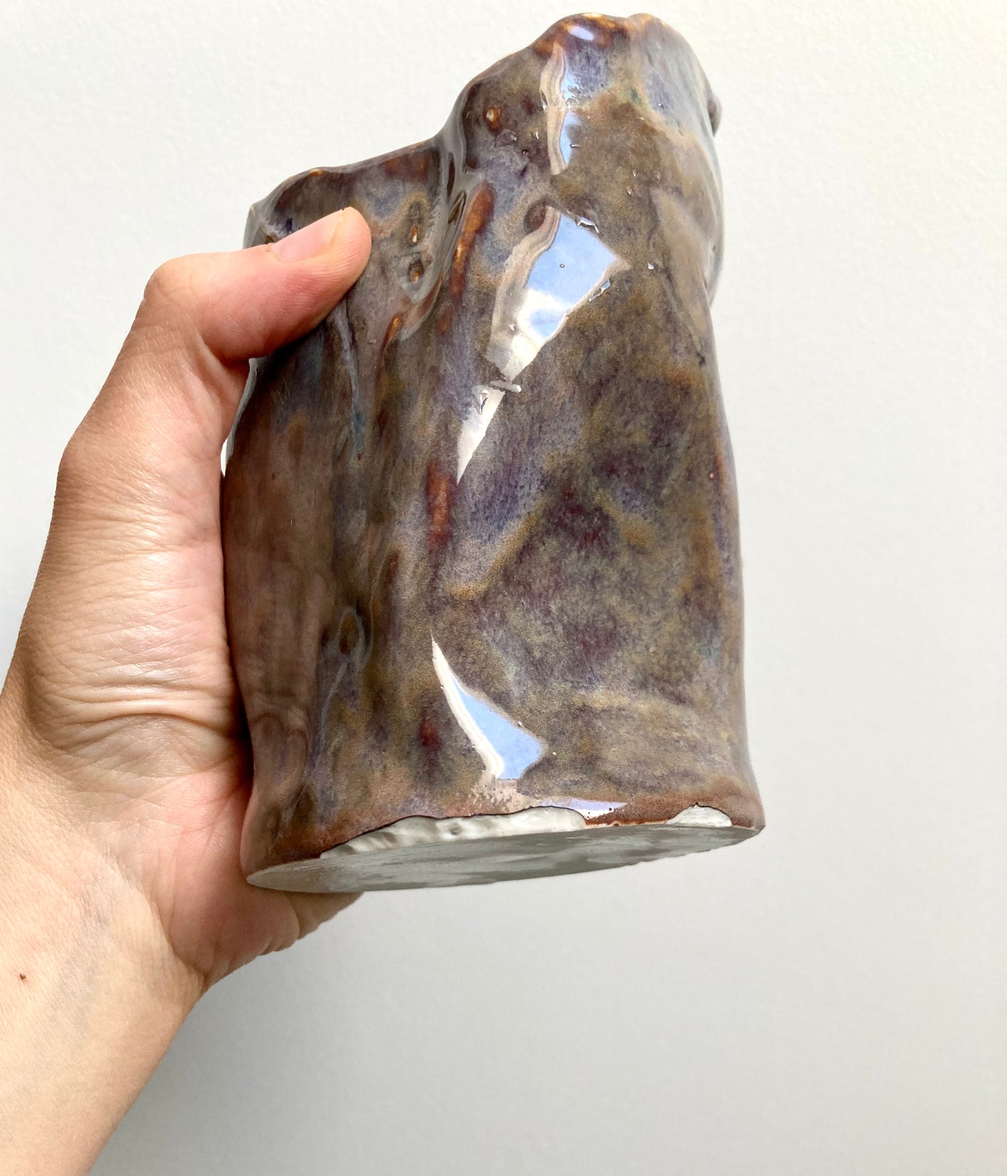 Porcelain Body Form Vase Blue Rutile