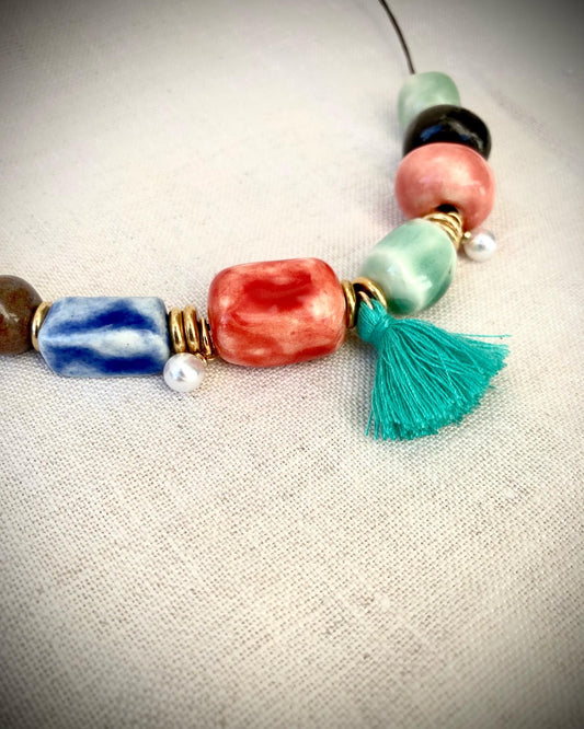 Different colors pearls bracelet 1