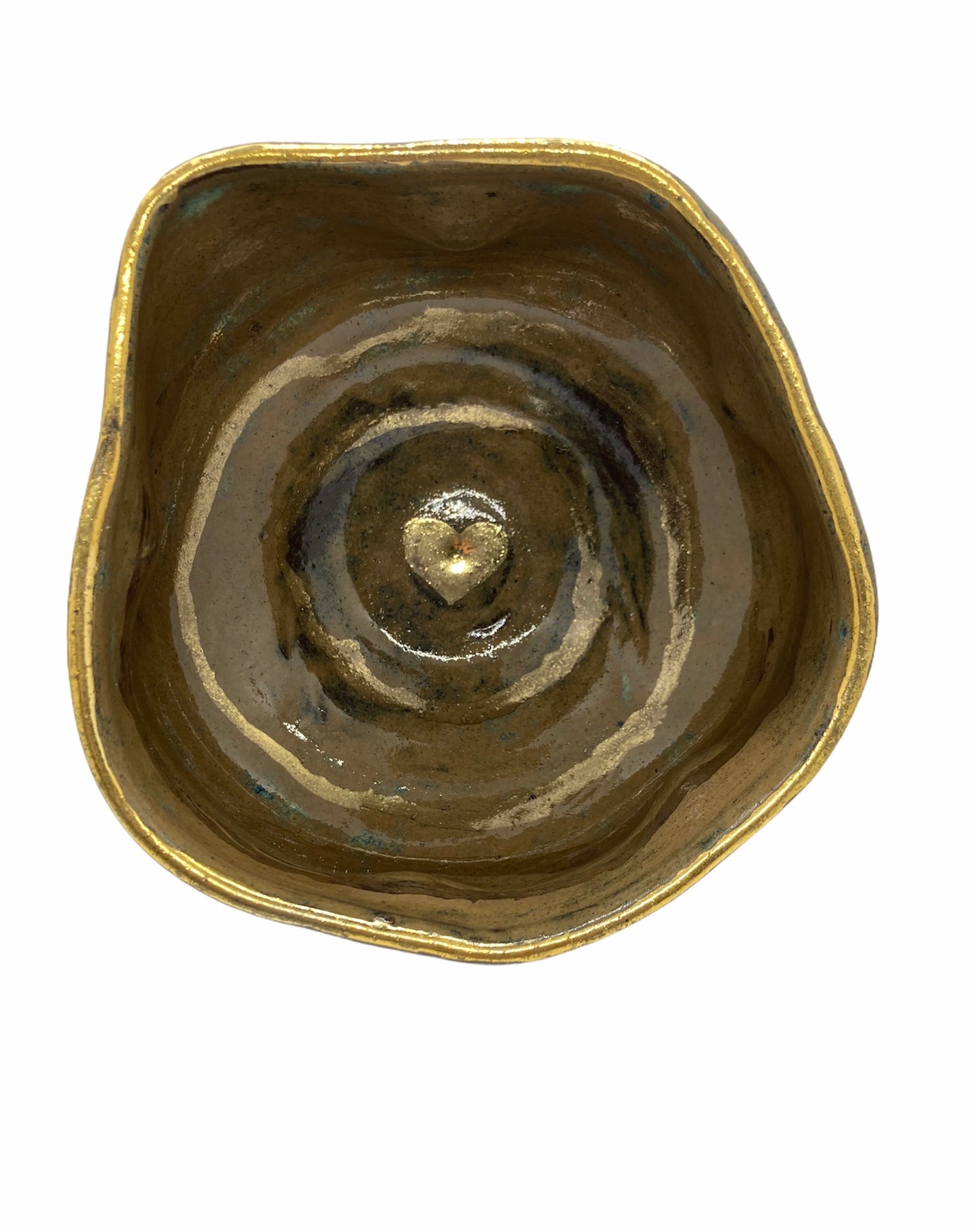 Rustic Deformed bowl and gold lustre
