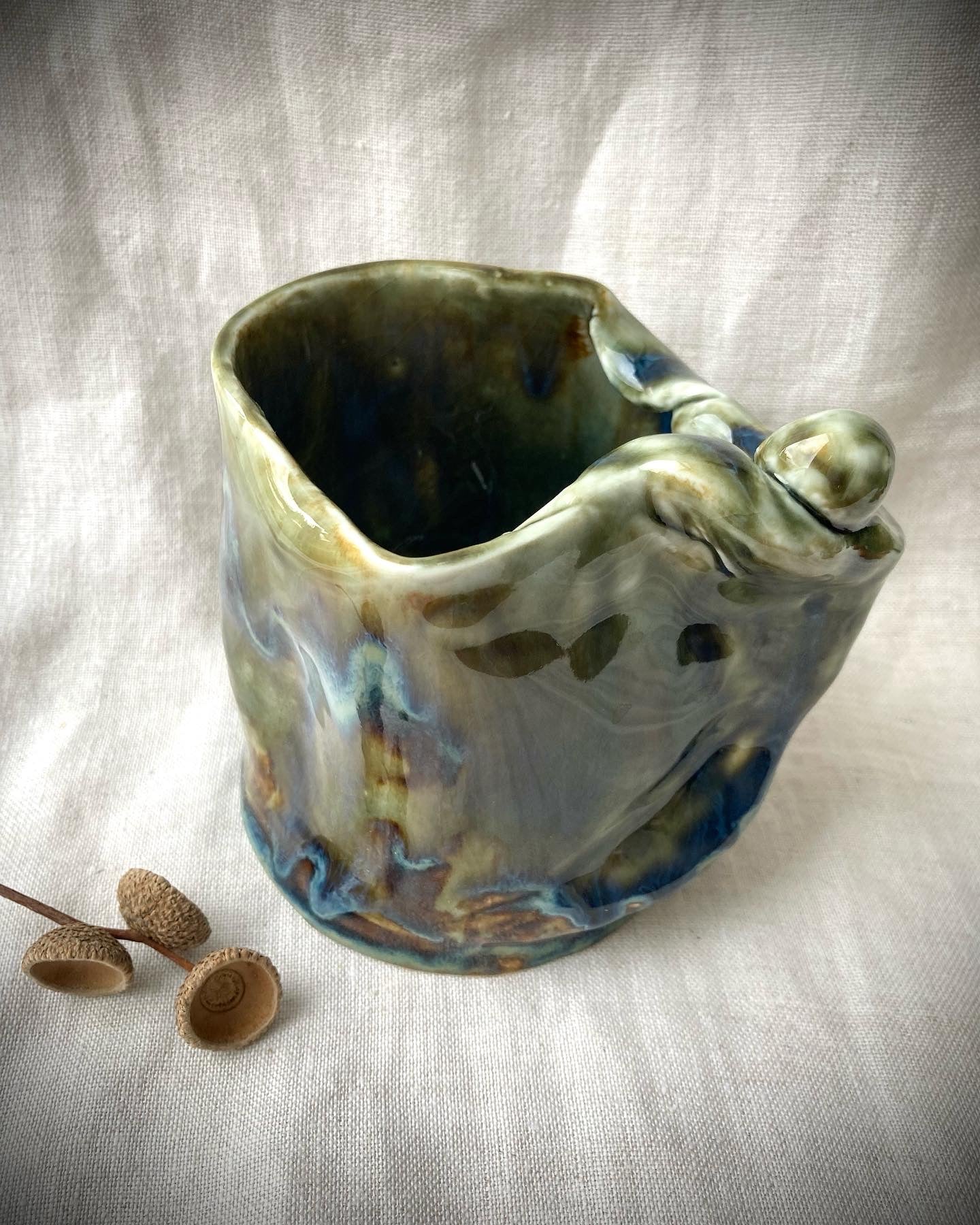 Elegant abstract ceramic design vase