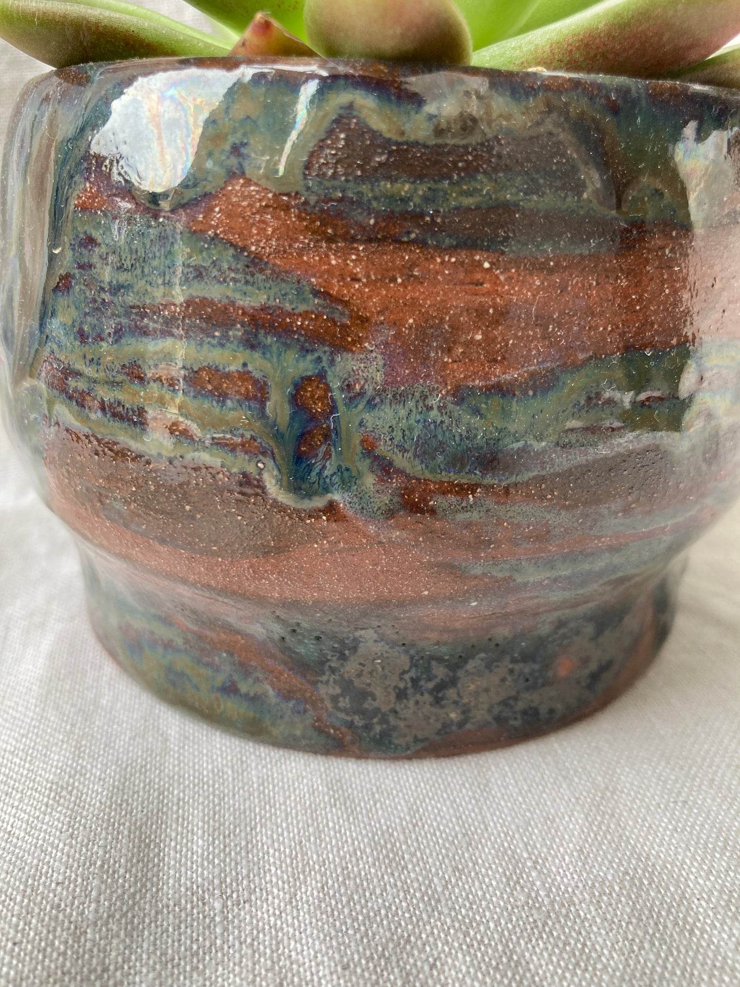 Handmade ceramic succulent pot