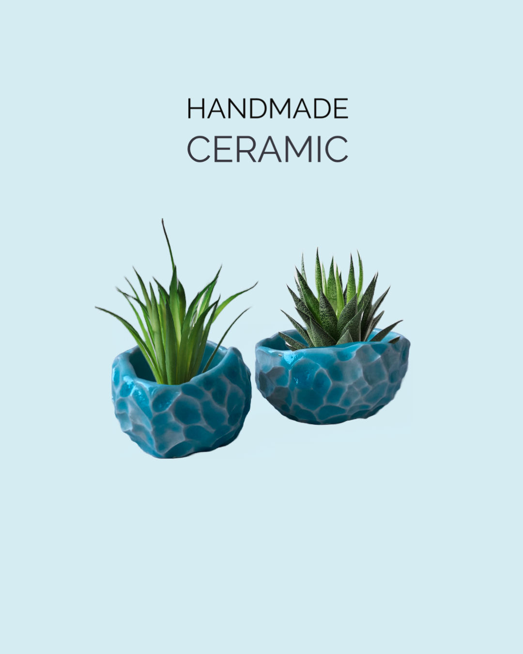 One of a kind Set of 2 small pot | Handmade Ceramic