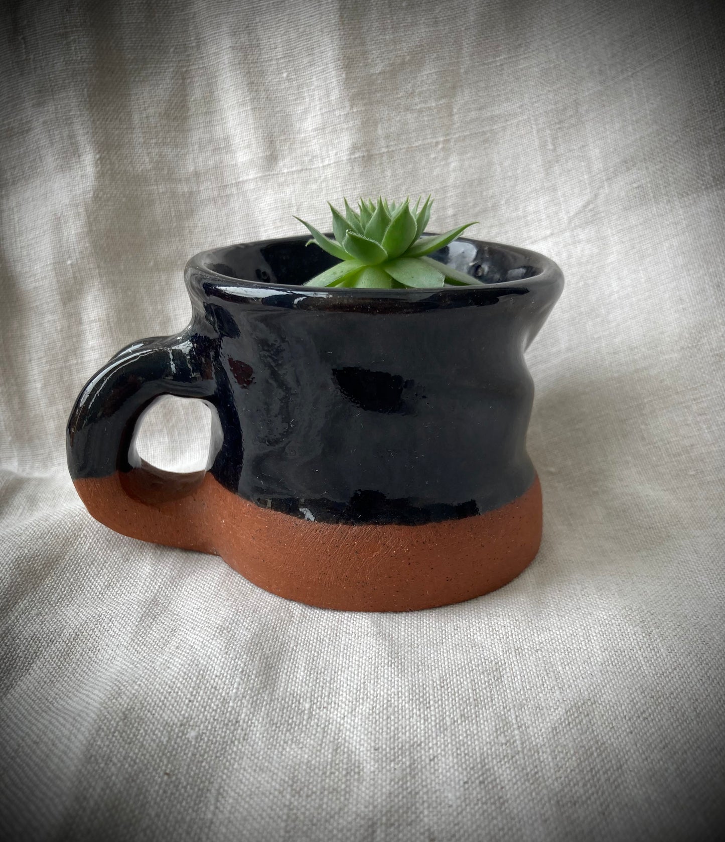 Dark Blue Blue - Terracotta Pot