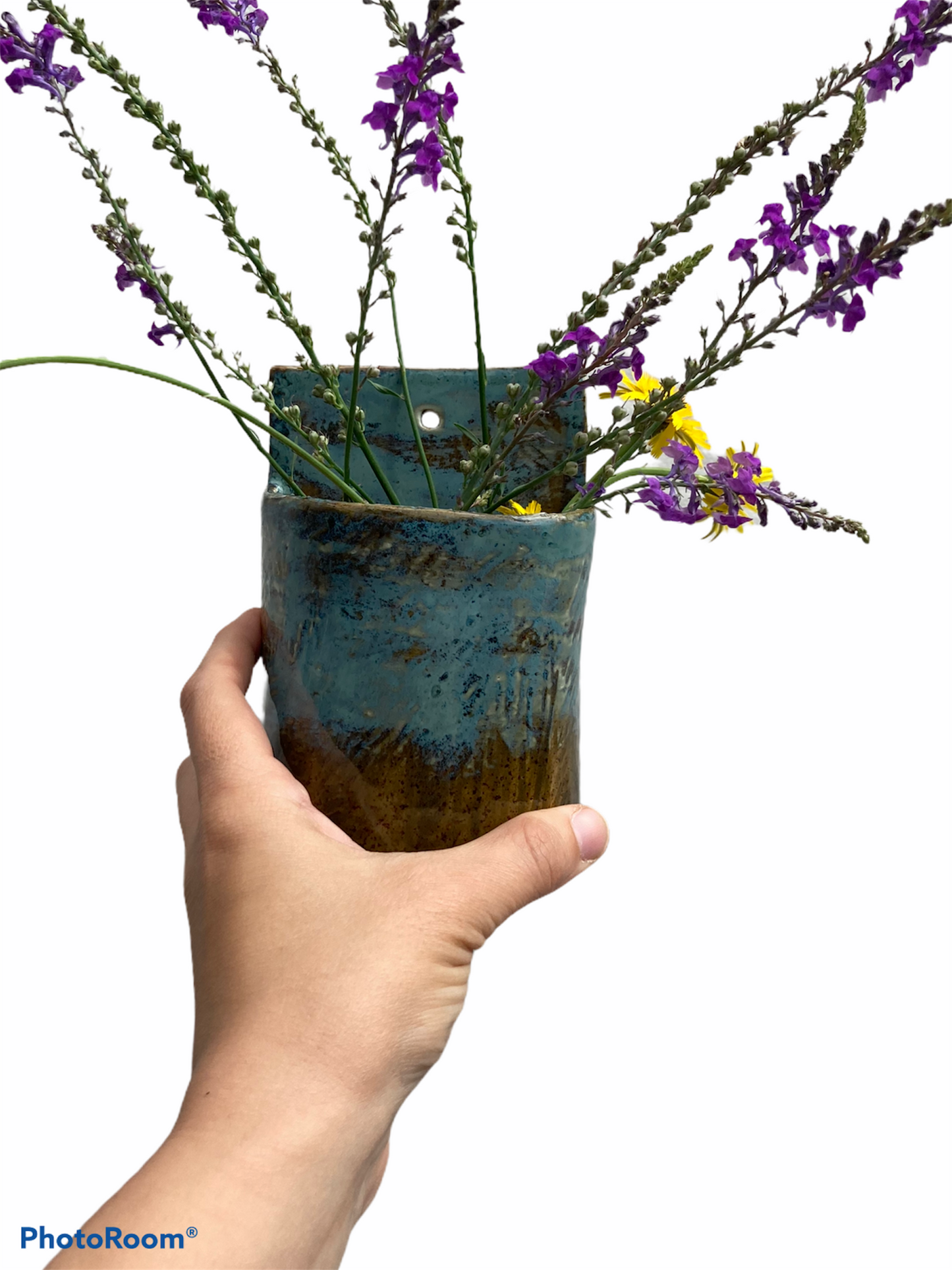 Wall hanging ceramic planter pot