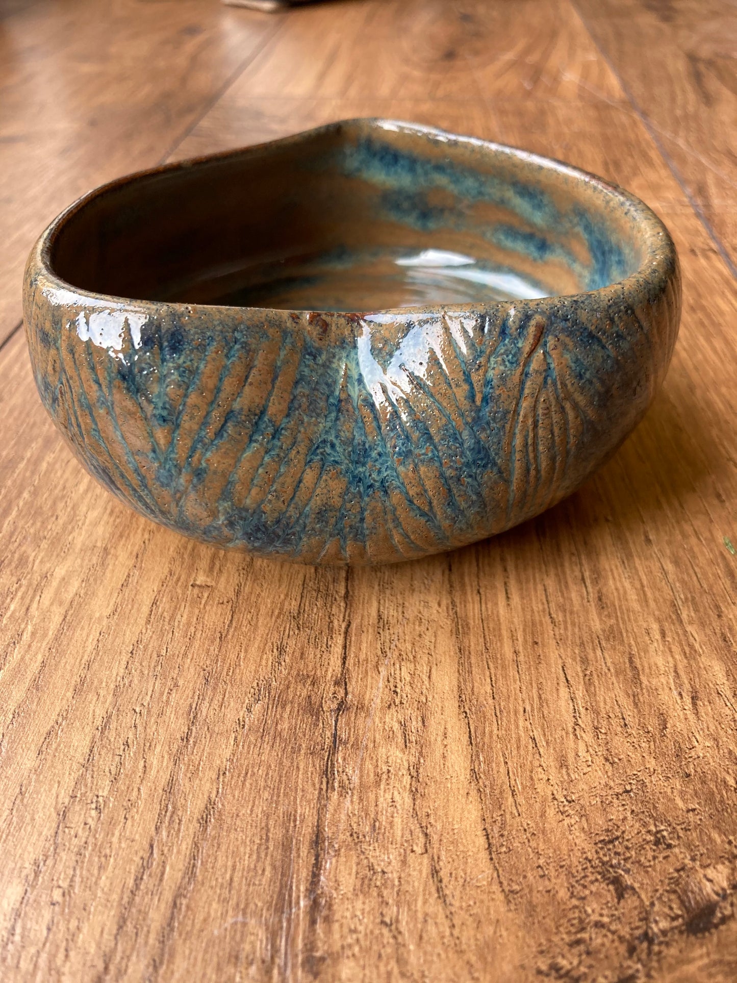 Blue ceramic Rustic Bowl