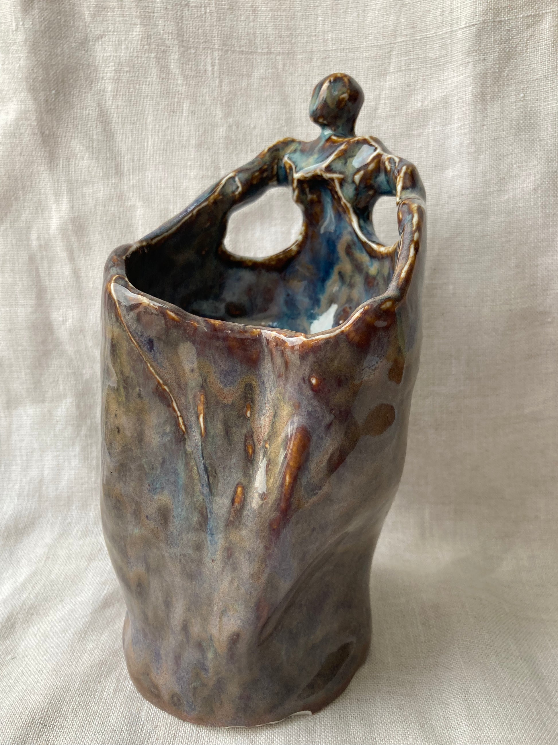 Elegant artisan ceramic sculpture