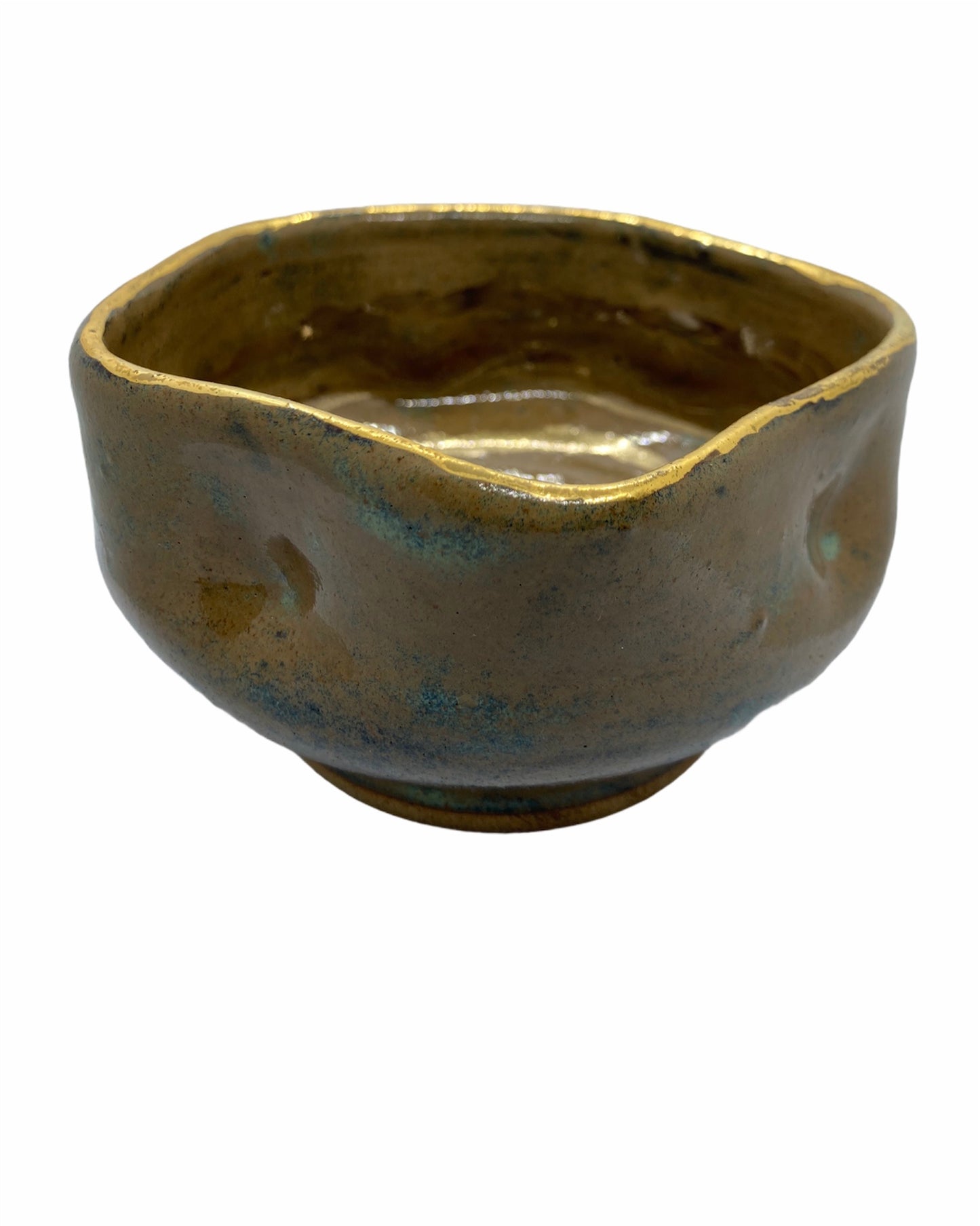 Rustic Deformed bowl and gold lustre