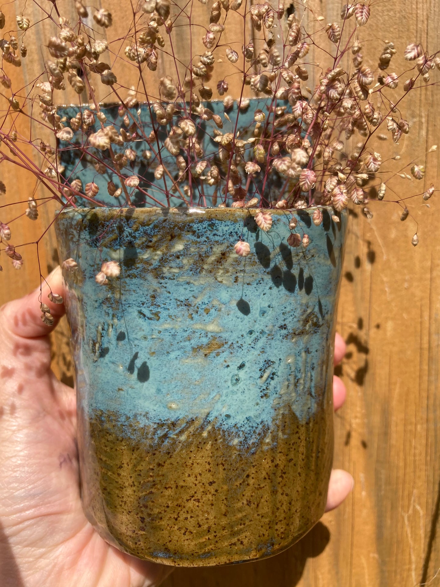 Wall hanging ceramic planter pot