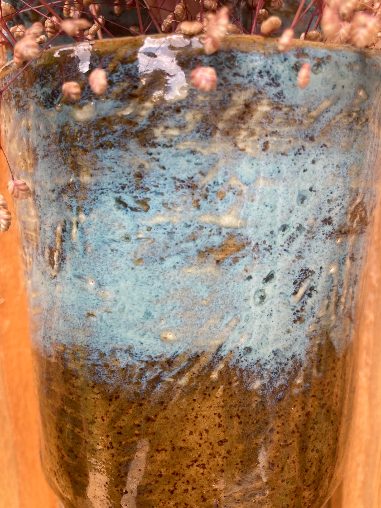 Wall hanging ceramic planter pot
