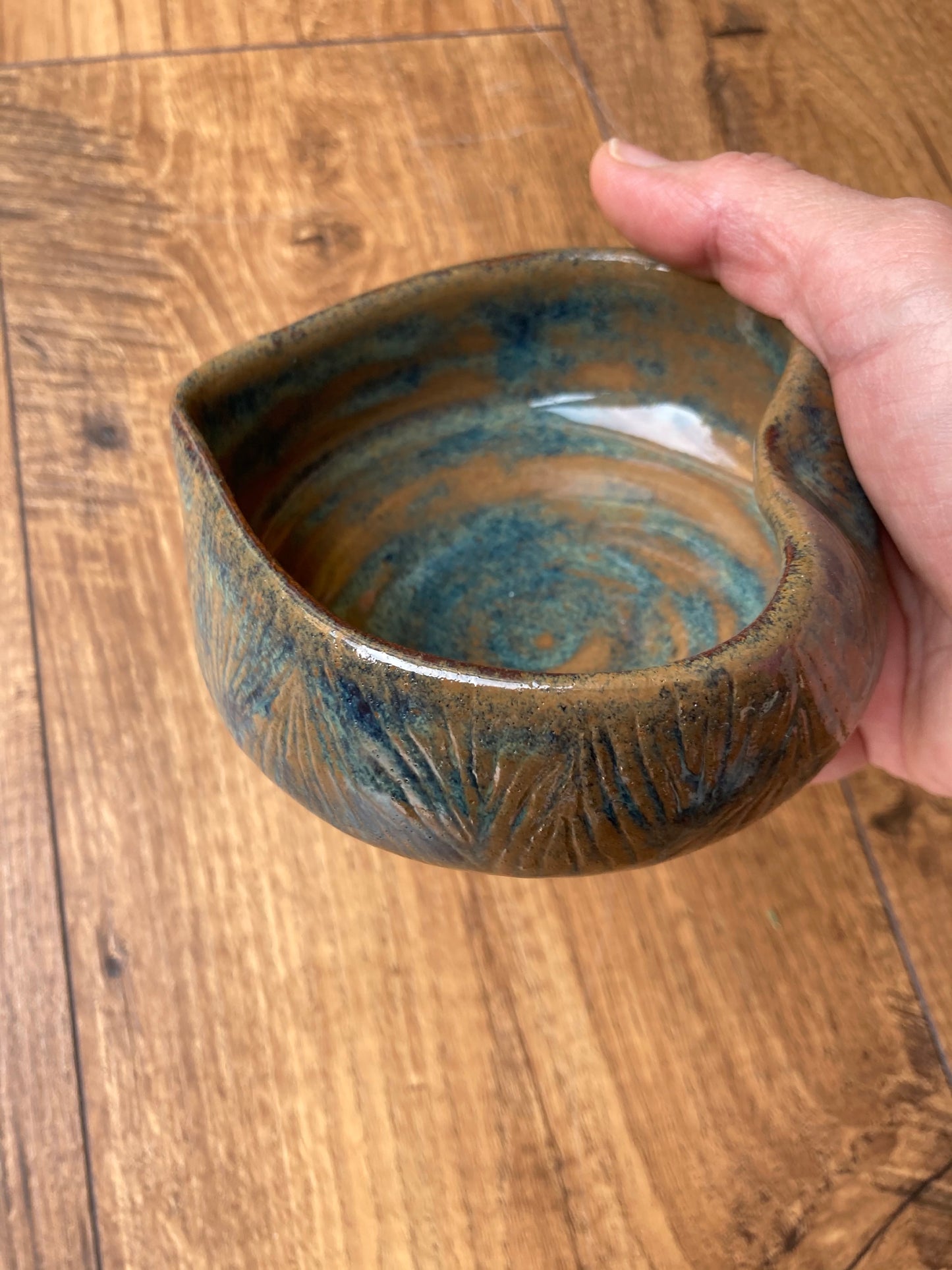 Blue ceramic Rustic Bowl