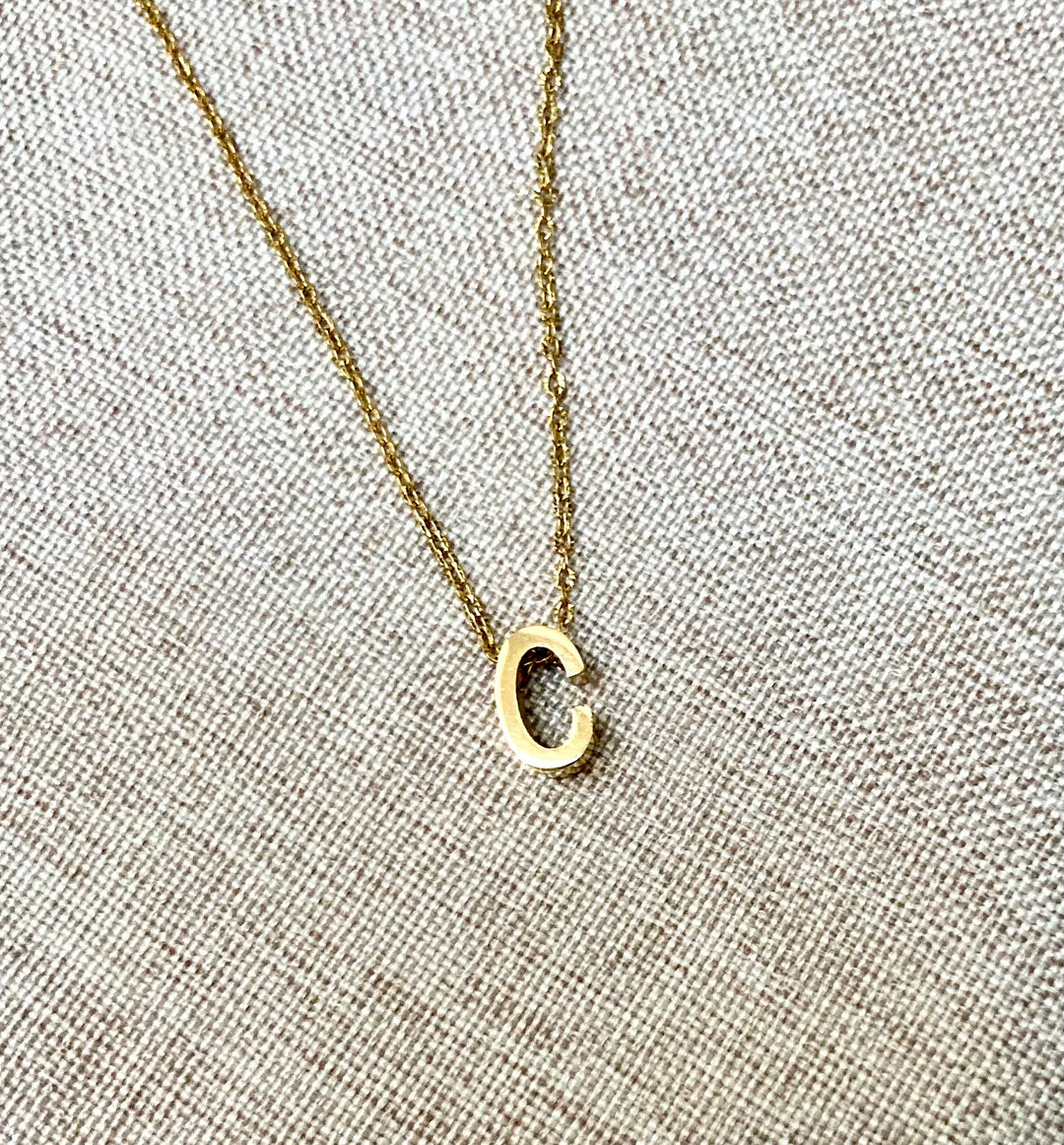 Letter C Gold Pendant 