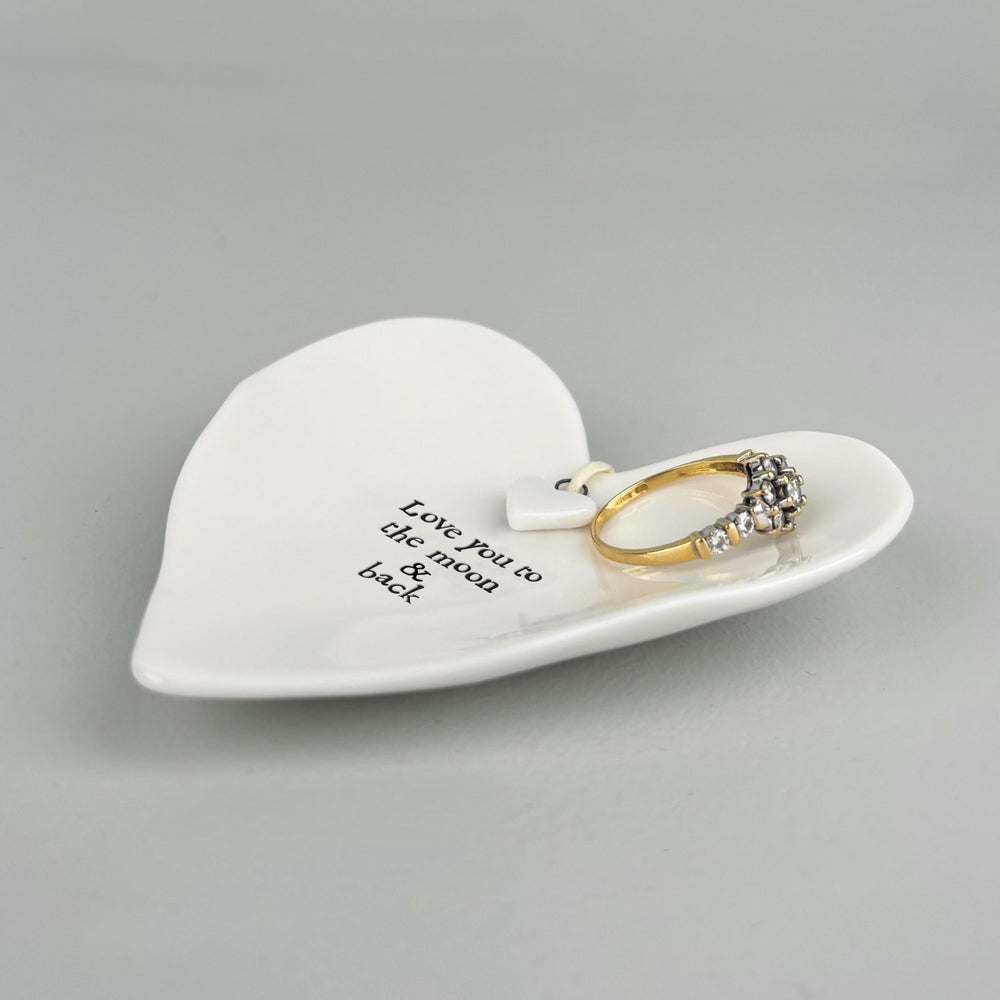 Ring dish-Love you to the moon & back - Heart Dish 1
