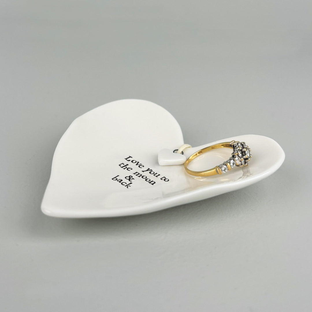 Ring dish-Love you to the moon &amp; back - Heart Dish 1