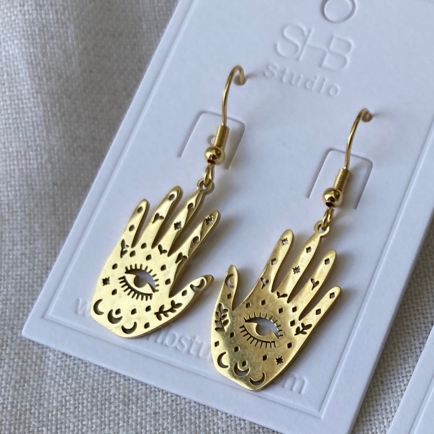 Third Eye Earrings Gold Colour